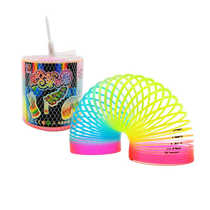  Childrens educational toys hot sale 8 7*9 large rainbow ring spring magic hula hoop magic elastic stacking ring