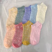 Spring and summer new light mouth socks cute and thin style pure cotton short socks Womens slim summer invisible cotton socks boat socks