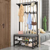 Admission to the doctoral door Easy clothes rack floor iron art hanging clothes hanger clothes rack subentrance to the family hanging bag rack
