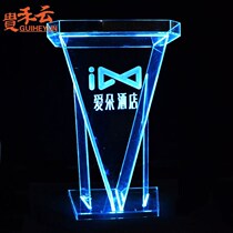  Simple acrylic podium Podium Sales department fashion reception desk Welcome desk Podium Small vertical light luxury
