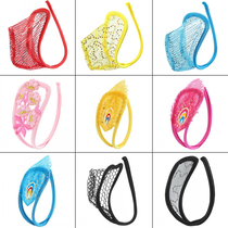 Black mesh peacock tail cd ladyboy panties cross-dressing mens T pants supplies Womens big brother sequin C word thong