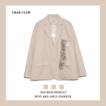Mr. Guochao autumn niche design high-level casual suit men ins trend loose couple suit jacket