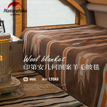 naturehike buzzer wool blanket picnic cloth outdoor camping camp bed blanket winter picnic mat carpet