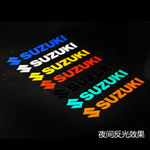 Motorcycle modified stickers Personality car logo decorations Reflective decals Scooter body waterproof pull flower Suzuki