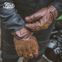 (FUEL) Spanish imports of cow leather suede comeback with warm locomotive gloves anti-fall.