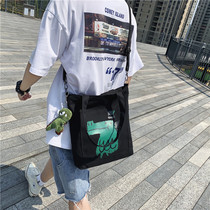 Shoulder Bag male trendy brand canvas shoulder students class large capacity shoulder bag boys sports portable street trend
