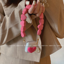 Teenage Girl Powder Loving Chain Applies Airpods Pro Second Generation Wireless Bluetooth Headphone Protective Sheath Softshell Woman