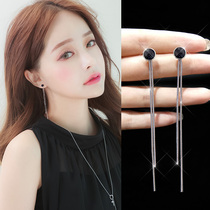 Hai Rui Owens face thin earrings female temperament personality sterling new long tassel earrings earrings