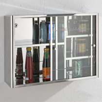 Kitchen household sliding door stainless steel cupboard Bathroom locker Wall-mounted storage cabinet wall-mounted storage cabinet