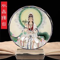 Avalokitesvara Buddha statue hanging Picture Picture Image Pure Land Guanshiyin Bodhisattva Buddha statue hanging painting Thangka crystal table gift
