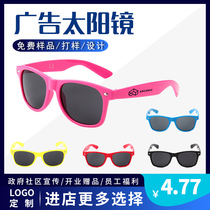 Retro sun glasses custom printed logo exhibition opening campaign advertising push gift fashion sunglasses custom
