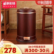 Jianette mahogany new Chinese trash can Household high-grade living room toilet toilet with lid kitchen pedal cover