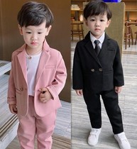 Childrens small suit suit autumn handsome boy British dress Korean baby birthday flower girl suit tide