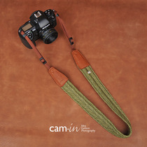 cam-in woven Olive Twist digital SLR camera strap Nikon Canon Fuji shoulder strap cam8692