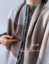21 Autumn and winter Japanese order Plaid soft buckle shawl Lamb hair scarf shawl winter warm four-color