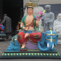 Factory direct sales resin buddha statue 1 meter 3 ancient color Manjushri Bodhisattva statue dedicated to the temple Manjushri Bodhisattva