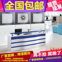 Company paint front desk Reception desk Fashion simple front desk Office desk Cashier desk Welcome desk Bar