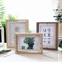 INS Nordic style desk photo frame 6 inch 7 inch 8 inch specimen frame Double-sided photo printing childrens image frame