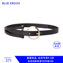 BLUE ERDOS accessories 22 spring summer new commute 100 lap fashion genuine leather strap female slim belt