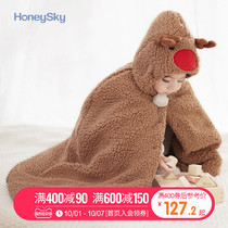 honeysky baby cloak winter cashmere shawls hugging clothes boys boys and girls out warm hooded cape