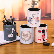 Nordic pen container student cute office fashion desktop simple makeup brush bucket creative personality ins girl heart