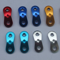 Tent accessories Aluminum alloy two-eye wind rope buckle stop piece Tent rope adjustment buckle Sky curtain accessories fixed