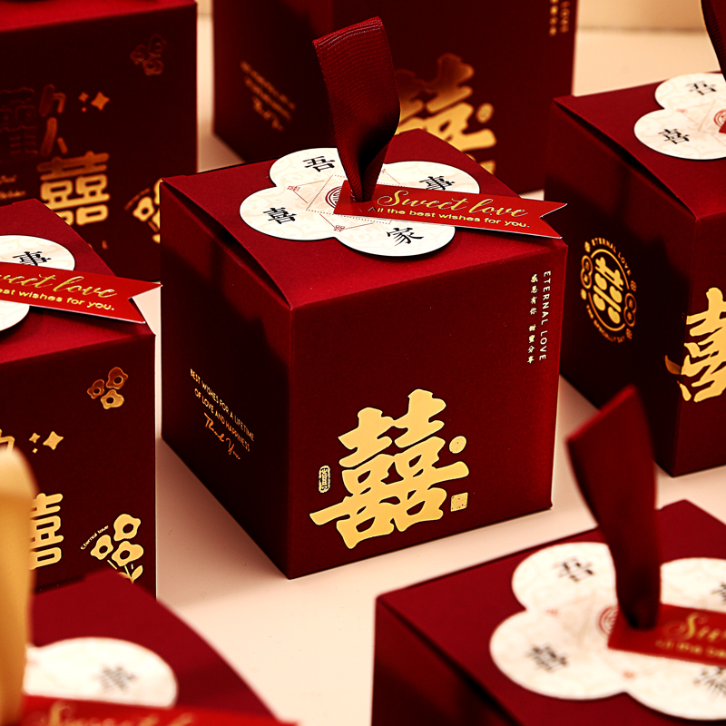 結婚式のキャンディーボックス結婚式 2023 中国風ハイエンドポータブルキャンディー結婚式婚約結婚式のキャンディー包装ギフトボックスバッグ空の箱