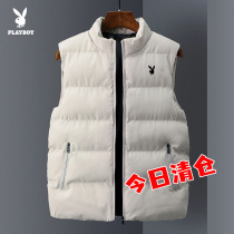 Playboy sports Waistcoat Vest men and women Autumn Winter down cotton warm horse clip sleeveless vest casual coat
