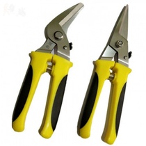 Multifunctional tin shears manufacturer elbow labor-saving thread slot scissors double-color handle non-slip industrial scissors