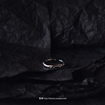 Vatican Tree For handmade-"A Little Blue" s925 Sterling Silver Minor Design Zircon Texture Silver Ring