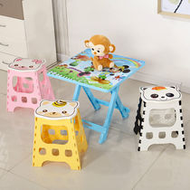 Thick plastic folding small bench portable creative portable small stool childrens bench home adult high stool
