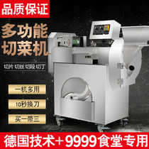 Double head vegetable cutter commercial multi-function school canteen electric potato shredder diced chili cut section