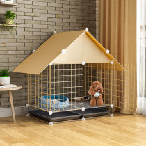  Dog cage Small dog household with toilet separation villa Corgi Teddy Bomei indoor pet nest Dog fence