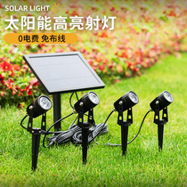 Solar outdoor light courtyard waterproof home garden lawn super bright spotlight Balcony decoration light tree light