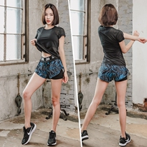 Summer yoga suit sports suit female beginner loose morning running quick-drying clothes three-piece professional fitness running suit