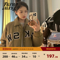 Waste Kesaiwen Winter cotton clothes men and women couples tide brand cotton clothes lapel jacket ins ruffian handsome warm cotton jacket