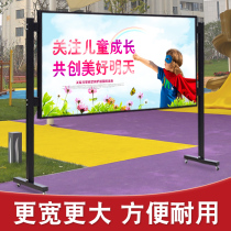 Stainless steel bulletin board bulletin board Party Building Bulletin board outdoor mobile aluminum alloy Advertising column kindergarten display frame