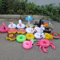 New inflatable unicorn cup holder Flamingo coaster watermelon cup holder inflatable swan coaster water supplies