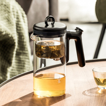 Mingzhan full glass liner floating cup tea water separation filter teapot office lazy tea maker flower teapot
