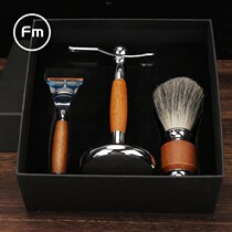 Old-fashioned manual shave knife gift box suit German quality shave 5 tool bit blade double face vintage scraping face knife