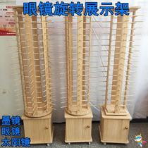Paint wooden glasses display stand High-grade sunglasses display stand Durable display shelf display cabinet with pulley