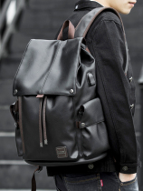 Official website Gucci Olympic leather backpack mens fashion trend backpack simple leisure travel computer bag Junior High School