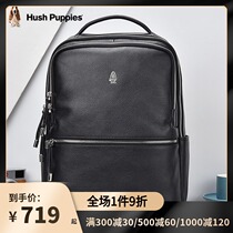 The new mens leisure travel School Bag Black large capacity simple business leather backpack tide