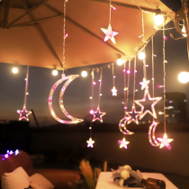 led snowflake curtain lights flashing lights string starry stars Moon wedding wedding room romantic atmosphere Christmas decoration