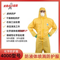 konzer Kunzer chemical protective clothing Acid and alkali anti-chemical liquid splash anti-sulfuric acid workwear chemical factory