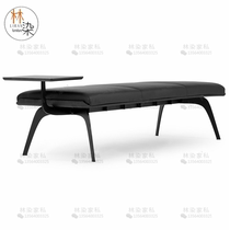Nordic light luxury fashion sofa stool simple modern leather shoe bench metal bed end stool porch bench
