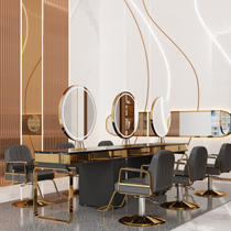 High-grade barber shop mirror table Hair salon special net red hair cut hot dye hair mirror Hair salon double-sided mirror cabinet