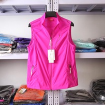 Foreign trade tail single Summer new outdoor quick-drying vest female Korean version of stand collar bright color light and thin horse clip sports waistband walking