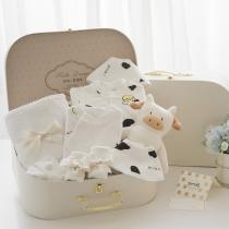 Newborn baby clothes spring and autumn gift box set cotton long sleeve jumpsuit