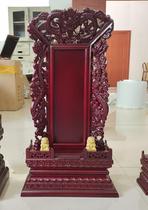 The gilt Lion Dragon platform statue mahogany ancestors enshrine the ancestral gods Lotus Temple Buddha Hall Baojia fairy ranking